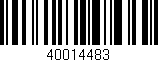 Código de barras (EAN, GTIN, SKU, ISBN): '40014483'