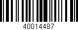 Código de barras (EAN, GTIN, SKU, ISBN): '40014487'