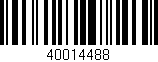 Código de barras (EAN, GTIN, SKU, ISBN): '40014488'