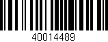 Código de barras (EAN, GTIN, SKU, ISBN): '40014489'