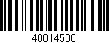 Código de barras (EAN, GTIN, SKU, ISBN): '40014500'