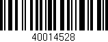 Código de barras (EAN, GTIN, SKU, ISBN): '40014528'