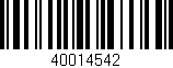 Código de barras (EAN, GTIN, SKU, ISBN): '40014542'