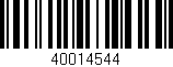 Código de barras (EAN, GTIN, SKU, ISBN): '40014544'