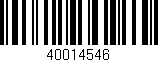 Código de barras (EAN, GTIN, SKU, ISBN): '40014546'