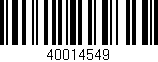 Código de barras (EAN, GTIN, SKU, ISBN): '40014549'