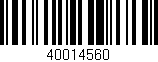 Código de barras (EAN, GTIN, SKU, ISBN): '40014560'