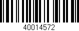 Código de barras (EAN, GTIN, SKU, ISBN): '40014572'
