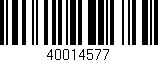 Código de barras (EAN, GTIN, SKU, ISBN): '40014577'