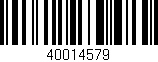 Código de barras (EAN, GTIN, SKU, ISBN): '40014579'