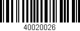 Código de barras (EAN, GTIN, SKU, ISBN): '40020026'