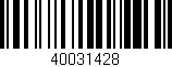 Código de barras (EAN, GTIN, SKU, ISBN): '40031428'
