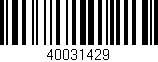 Código de barras (EAN, GTIN, SKU, ISBN): '40031429'