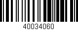Código de barras (EAN, GTIN, SKU, ISBN): '40034060'