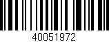 Código de barras (EAN, GTIN, SKU, ISBN): '40051972'