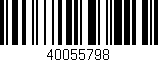 Código de barras (EAN, GTIN, SKU, ISBN): '40055798'