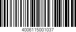 Código de barras (EAN, GTIN, SKU, ISBN): '4006115001037'