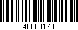 Código de barras (EAN, GTIN, SKU, ISBN): '40069179'