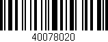 Código de barras (EAN, GTIN, SKU, ISBN): '40078020'