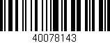Código de barras (EAN, GTIN, SKU, ISBN): '40078143'