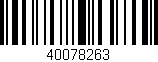 Código de barras (EAN, GTIN, SKU, ISBN): '40078263'