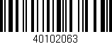 Código de barras (EAN, GTIN, SKU, ISBN): '40102063'