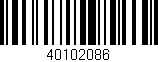 Código de barras (EAN, GTIN, SKU, ISBN): '40102086'