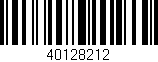 Código de barras (EAN, GTIN, SKU, ISBN): '40128212'