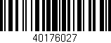 Código de barras (EAN, GTIN, SKU, ISBN): '40176027'