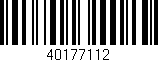 Código de barras (EAN, GTIN, SKU, ISBN): '40177112'