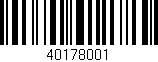 Código de barras (EAN, GTIN, SKU, ISBN): '40178001'