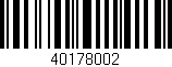 Código de barras (EAN, GTIN, SKU, ISBN): '40178002'