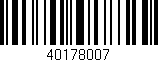 Código de barras (EAN, GTIN, SKU, ISBN): '40178007'