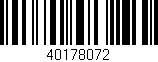 Código de barras (EAN, GTIN, SKU, ISBN): '40178072'
