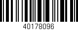 Código de barras (EAN, GTIN, SKU, ISBN): '40178096'