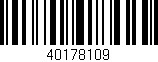 Código de barras (EAN, GTIN, SKU, ISBN): '40178109'