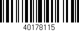 Código de barras (EAN, GTIN, SKU, ISBN): '40178115'