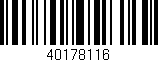 Código de barras (EAN, GTIN, SKU, ISBN): '40178116'