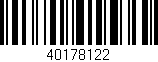 Código de barras (EAN, GTIN, SKU, ISBN): '40178122'