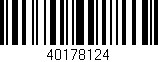 Código de barras (EAN, GTIN, SKU, ISBN): '40178124'