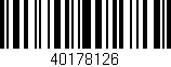 Código de barras (EAN, GTIN, SKU, ISBN): '40178126'