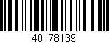 Código de barras (EAN, GTIN, SKU, ISBN): '40178139'