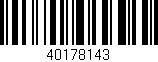 Código de barras (EAN, GTIN, SKU, ISBN): '40178143'
