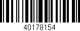 Código de barras (EAN, GTIN, SKU, ISBN): '40178154'