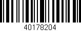Código de barras (EAN, GTIN, SKU, ISBN): '40178204'