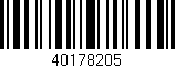Código de barras (EAN, GTIN, SKU, ISBN): '40178205'
