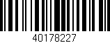 Código de barras (EAN, GTIN, SKU, ISBN): '40178227'
