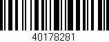 Código de barras (EAN, GTIN, SKU, ISBN): '40178281'