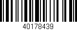 Código de barras (EAN, GTIN, SKU, ISBN): '40178439'