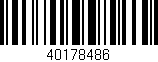 Código de barras (EAN, GTIN, SKU, ISBN): '40178486'